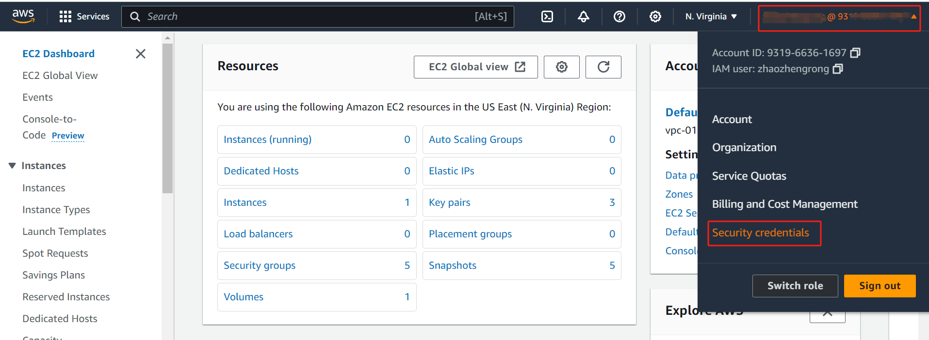 AWS EC2 command line