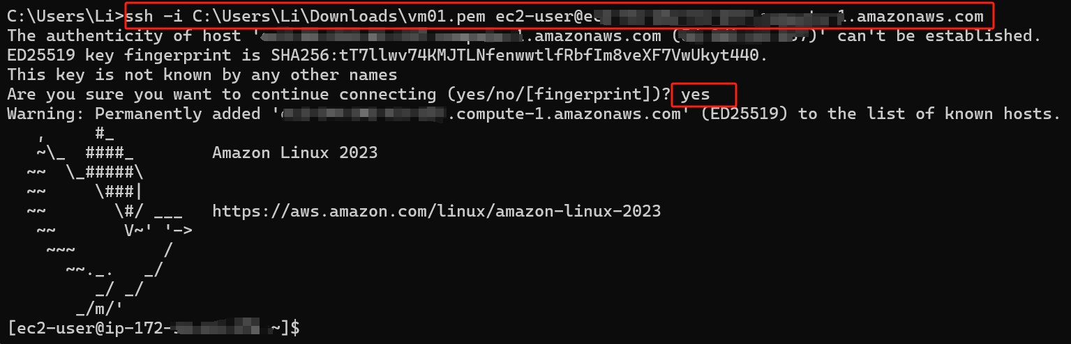 how to connect to aws ec2 instance from windows cmd