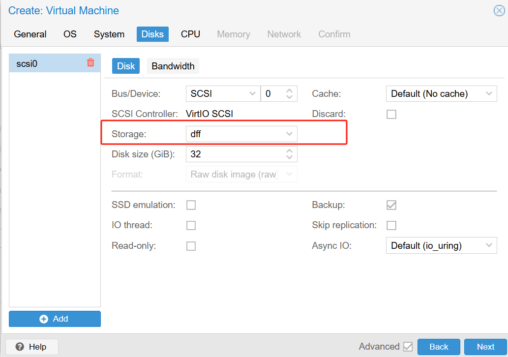 create thin provisioning vm 2