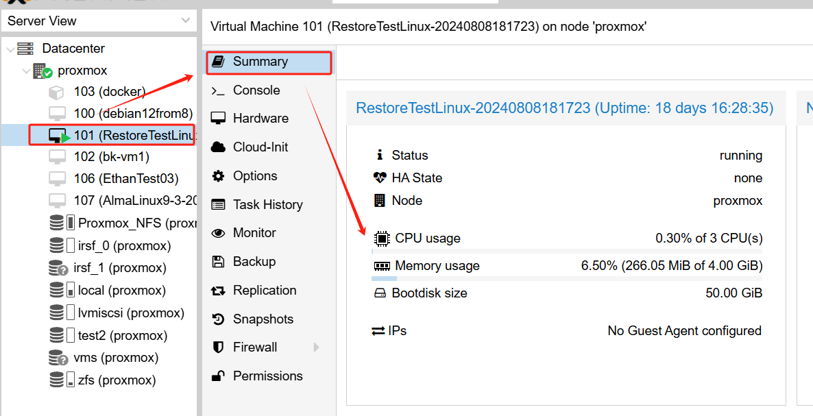 proxmox vm monitor 1