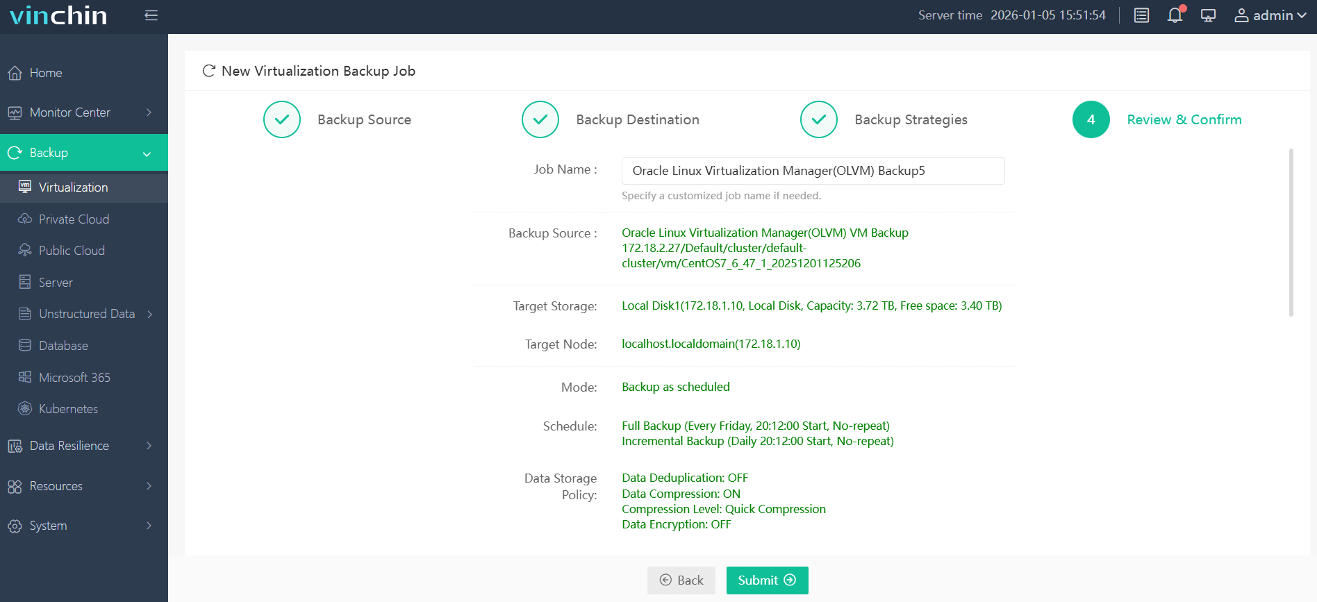 Submit the job Submit the job