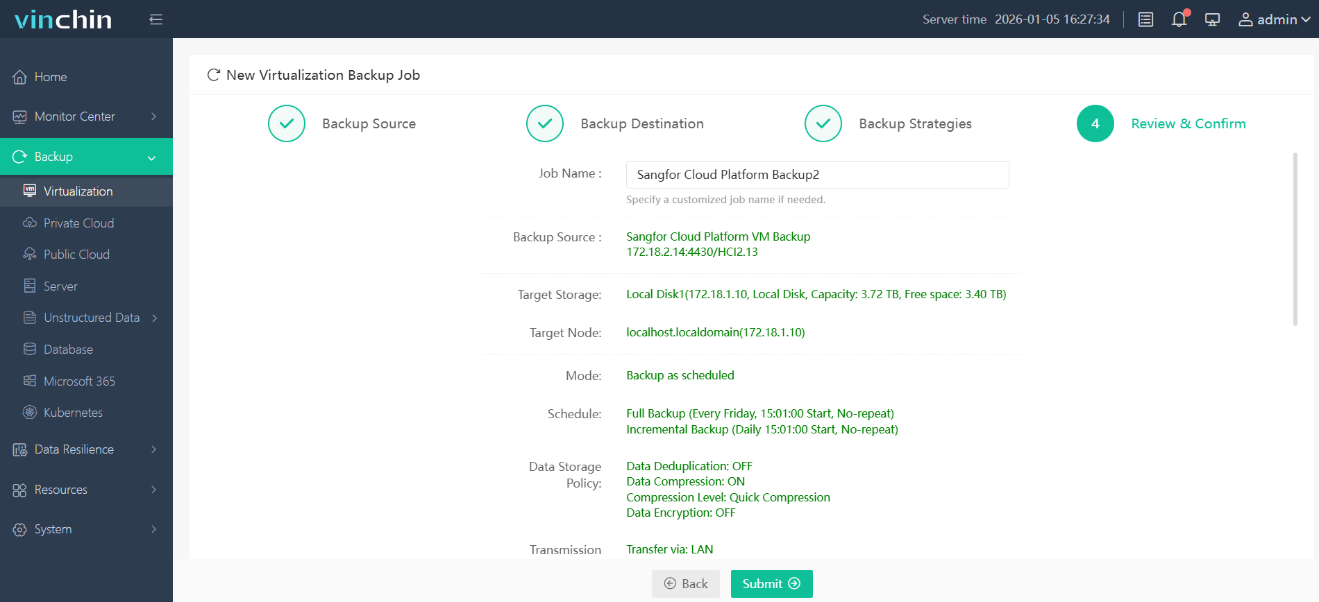 Submit the job Submit the job