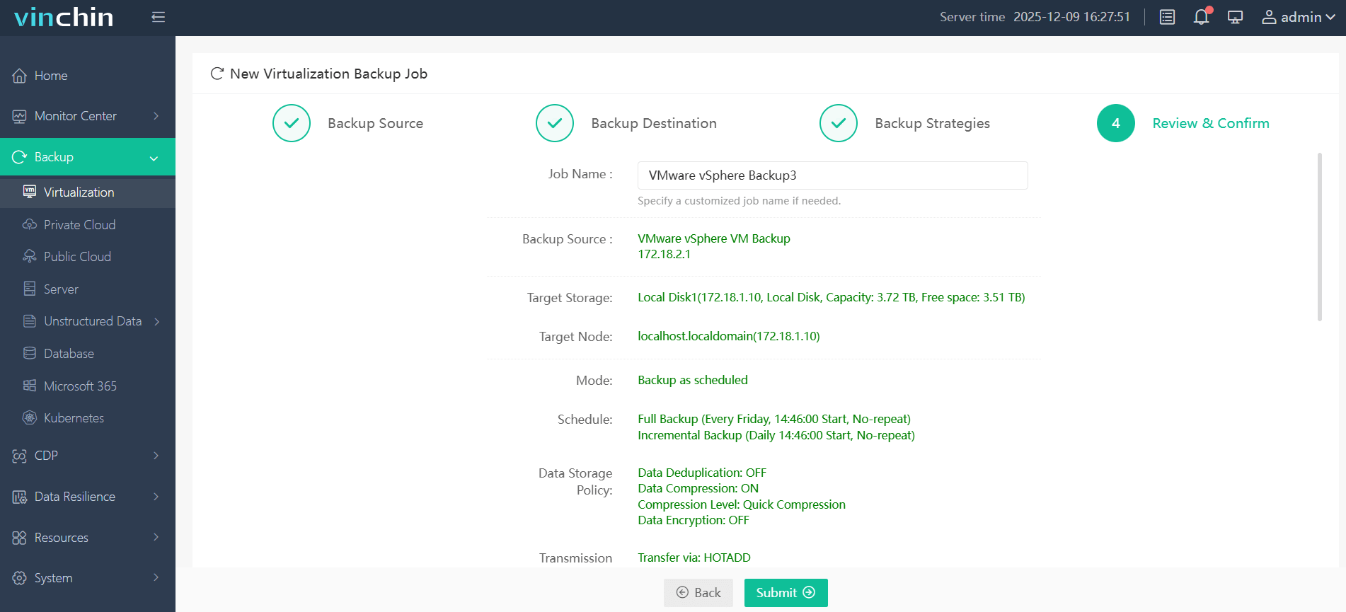 Submit the job Submit the job