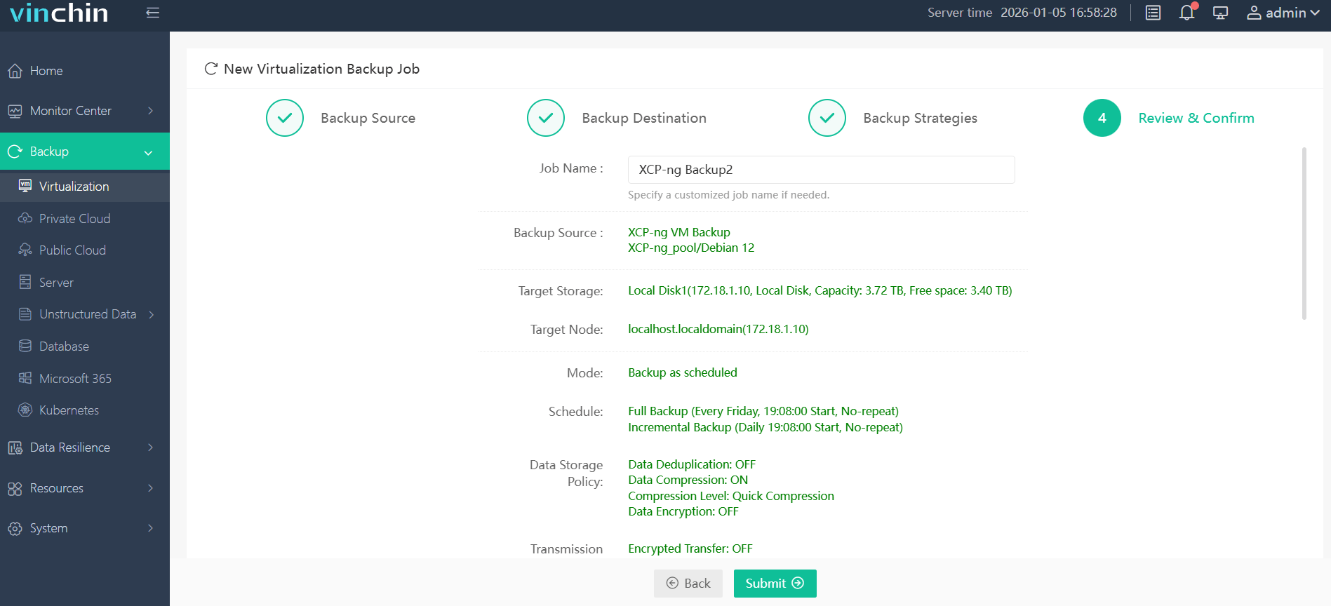 Submit the job Submit the job