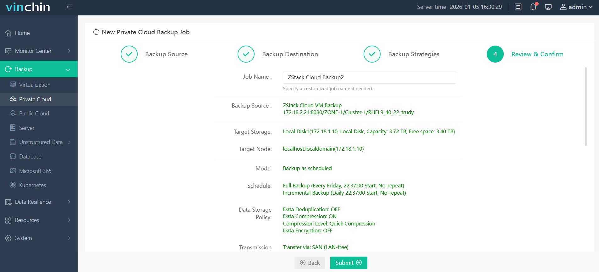 Submit the job Submit the job
