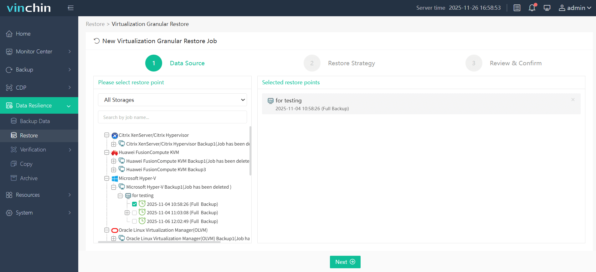 Granular restore Hyper-V VM with Vinchin Granular restore Hyper-V VM with Vinchin
