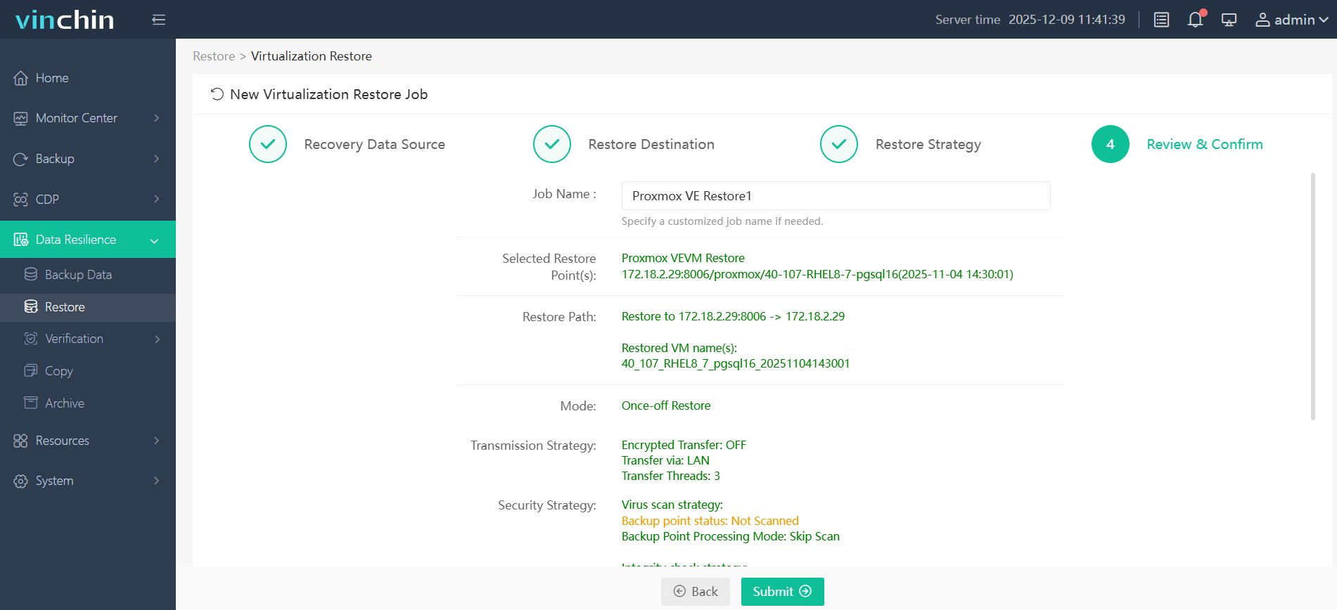Review and submit the job Review and submit the job
