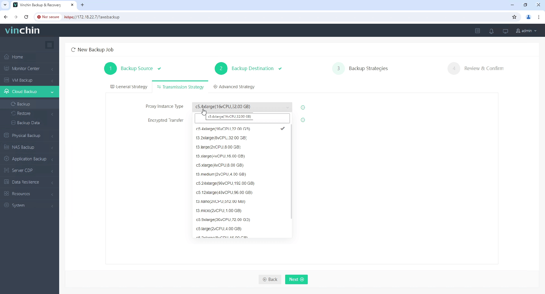 Backup EC2 instance