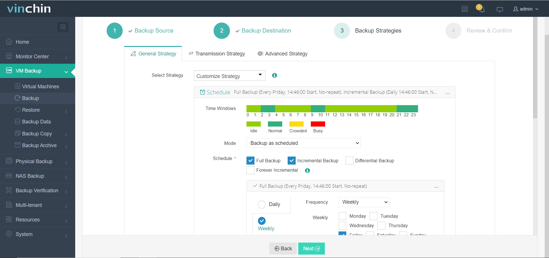 Configure backup strategies