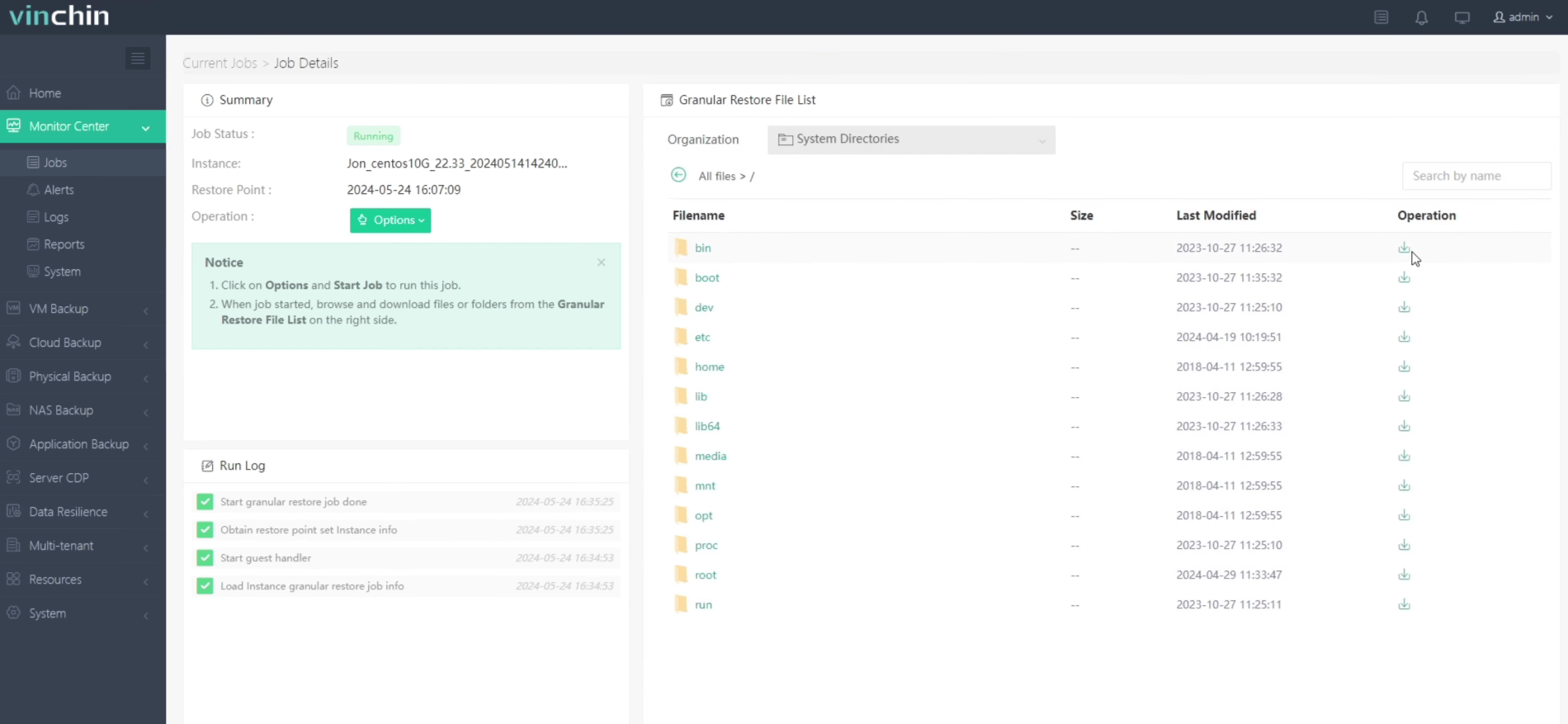 Granular restore of Amazon EC2 instance backups