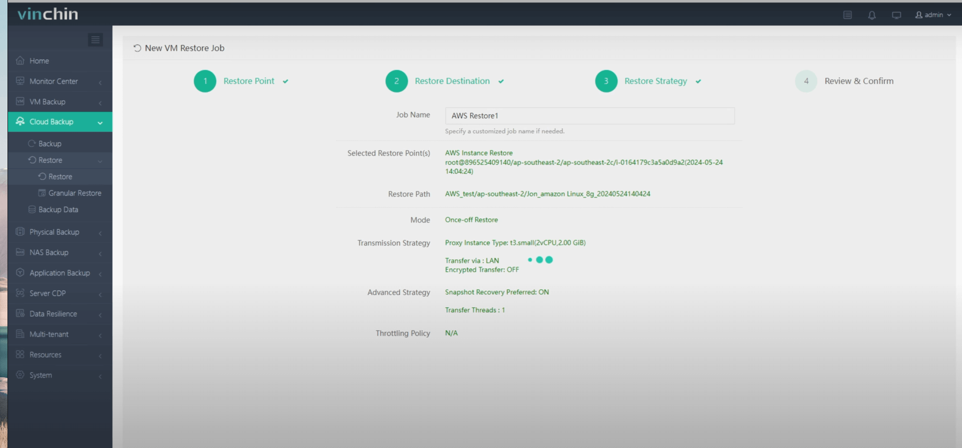 EC2-Instanz 4 wiederherstellen