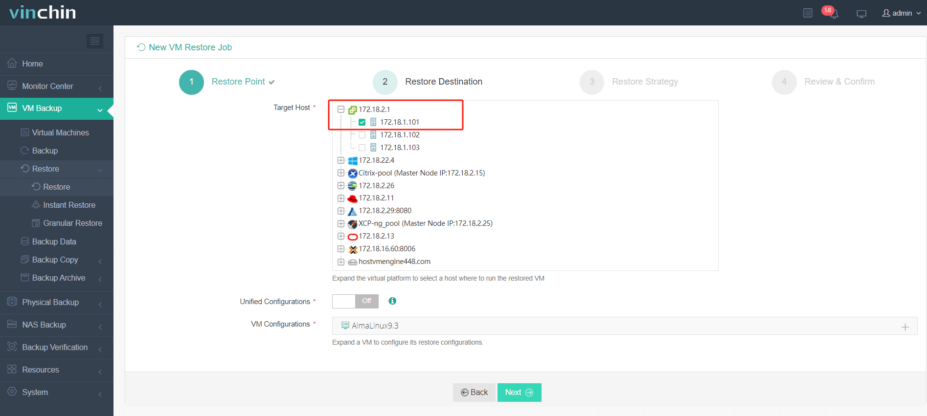 De XCP-ng à VMware, j'ai juste besoin du résultat de la traduction.