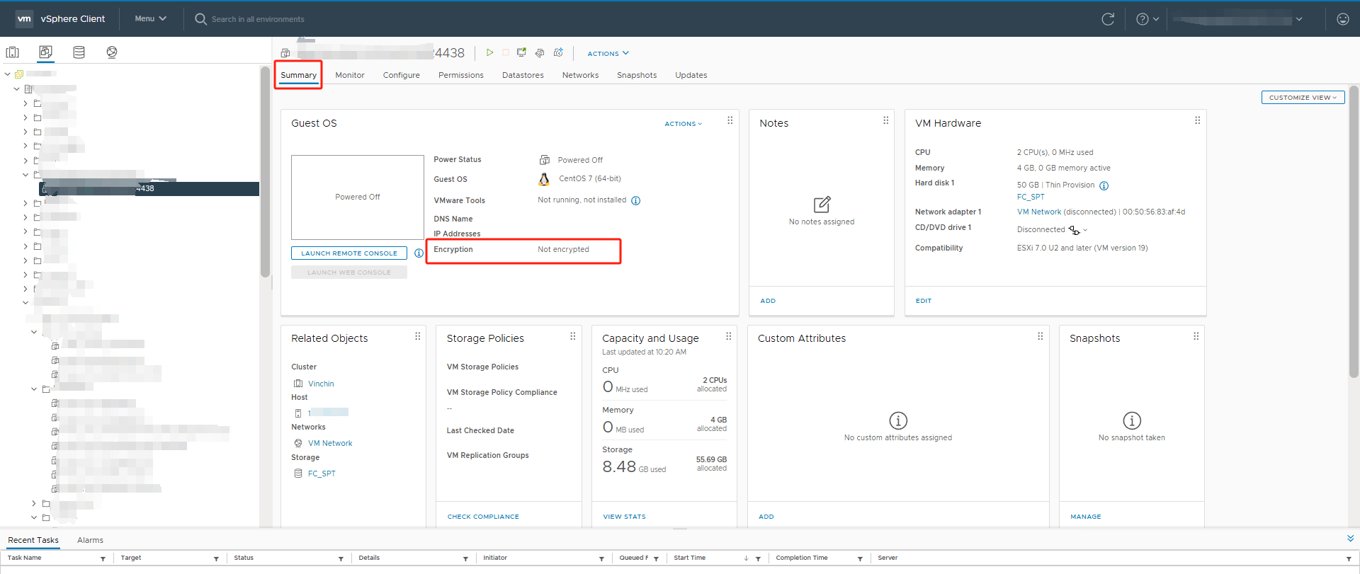 How to Check If VM is Encrypted in VMware