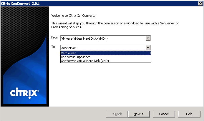 XenCenvert Import VMDK