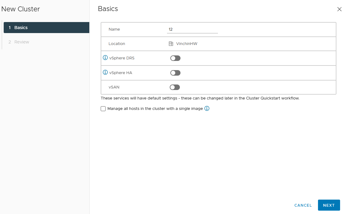 How to Create New VMware ESXi Clusters？ | Vinchin Backup