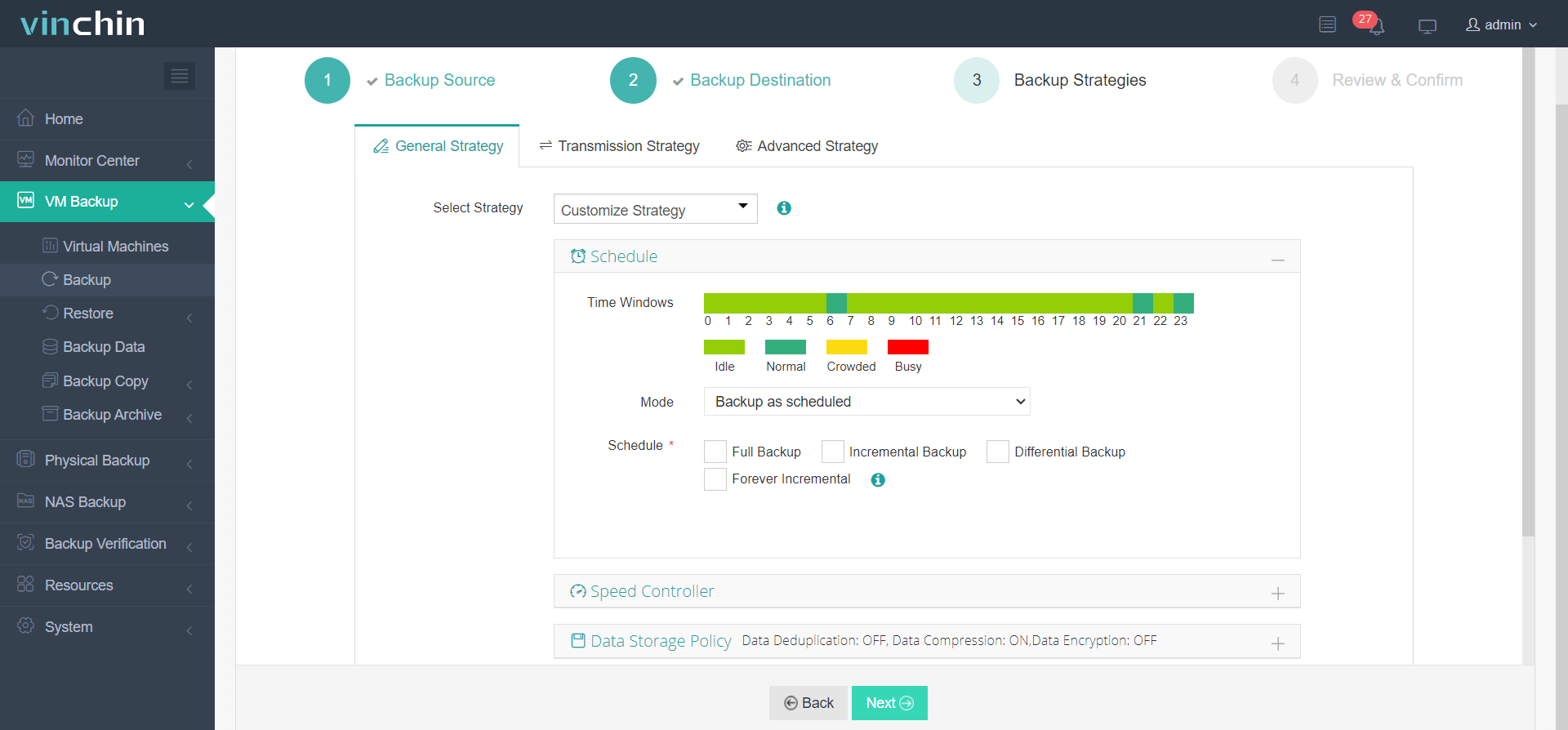 Select backup strategies