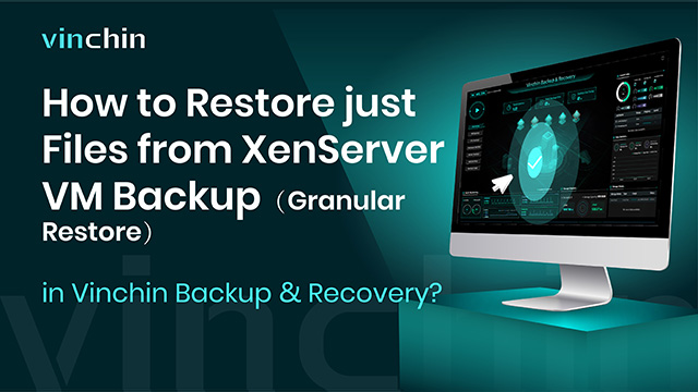 How to Restore just Files from XenServer نسخ النسخ الاحتياطي لـ VM (Granular Restore) in Vinchin Backup & Recovery?